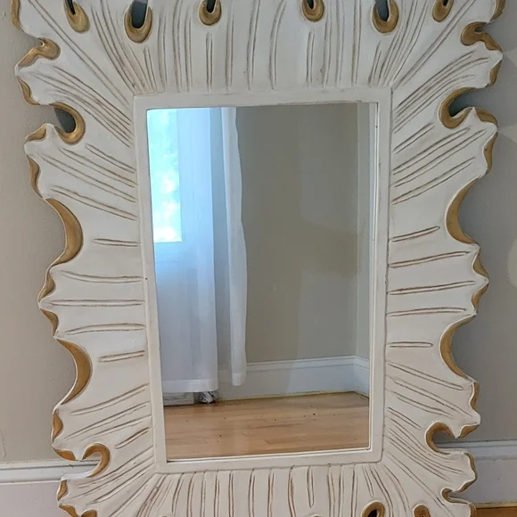 T.J.Maxx- Carved White and Gold Mirror - Picture 2 of 7